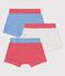 Confezione da 3 boxer millerighe bambino in cotone biologico variante 1