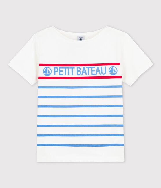T-shirt in cotone bambina / bambino bianco MARSHMALLOW