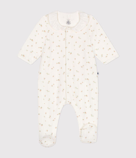 Pigiama neonato in velluto bianco MARSHMALLOW/bianco MULTICO
