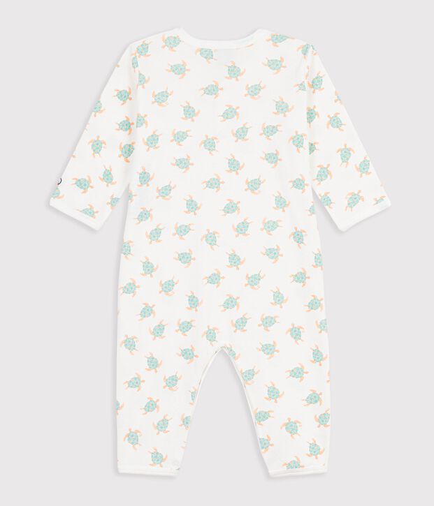 Dors bien sans pied en coton bianco/verde/multicolore