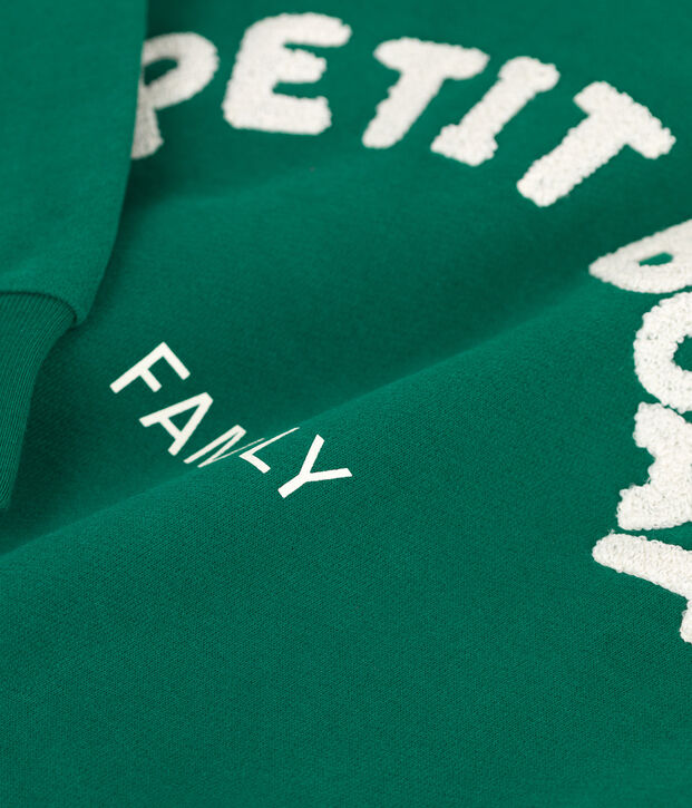 Felpa in molleton bambino unisex verde