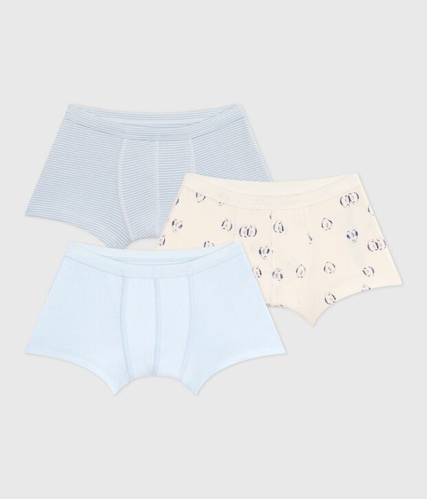 Set di boxer in cotone con stampa in vita bambino multicolore