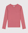 T-shirt L'ICONIQUE girocollo in cotone Donna rosa ROSEWOOD