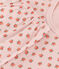 Pigiama bambina manica corta in cotone rosa SALINE/bianco MULTICO