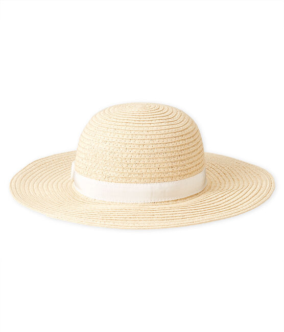 Cappello di paglia bebè bambina rosa NATUREL