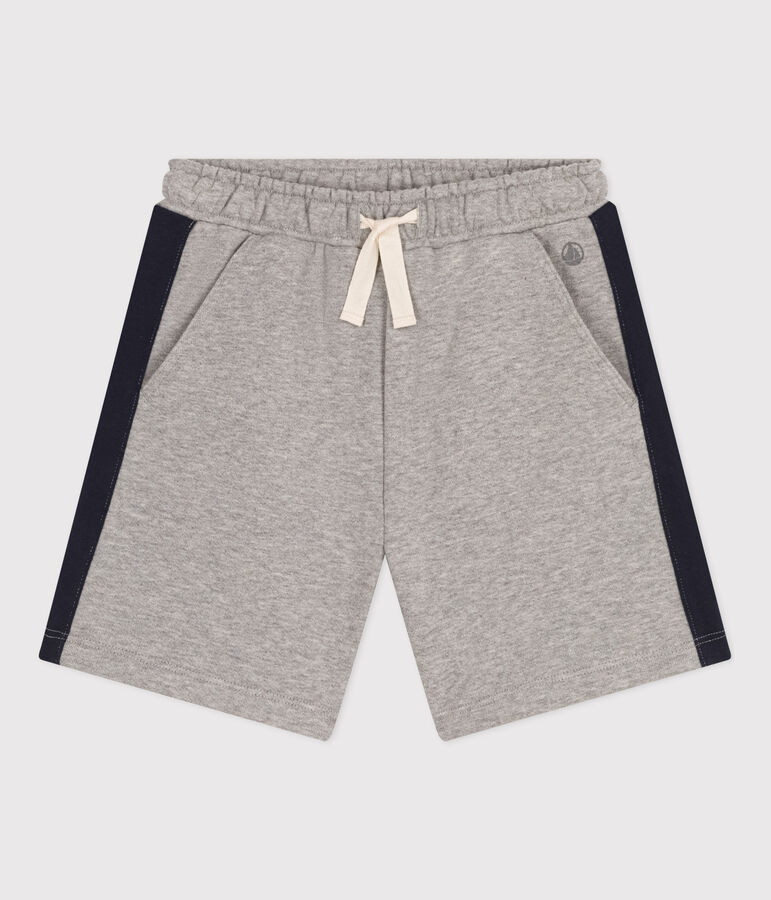 Shorts in cotone bambino grigio
