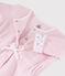 Tutina lunga a righe rosa bebè in spugna bouclette grattata rosa JOLI