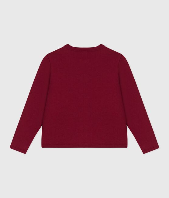 Cardigan in tessuto felpato bambina AMARANTE