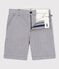 Bermuda bambino in tela di cotone a righe blu MEDIEVAL/bianco MARSHMALLOW