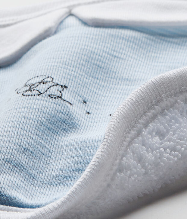 Bavaglino per beb&eacute; maschio millerighe blu/bianco