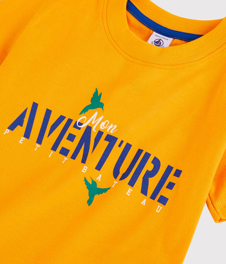 T-shirt maniche corte in jersey bambino giallo TEHONI