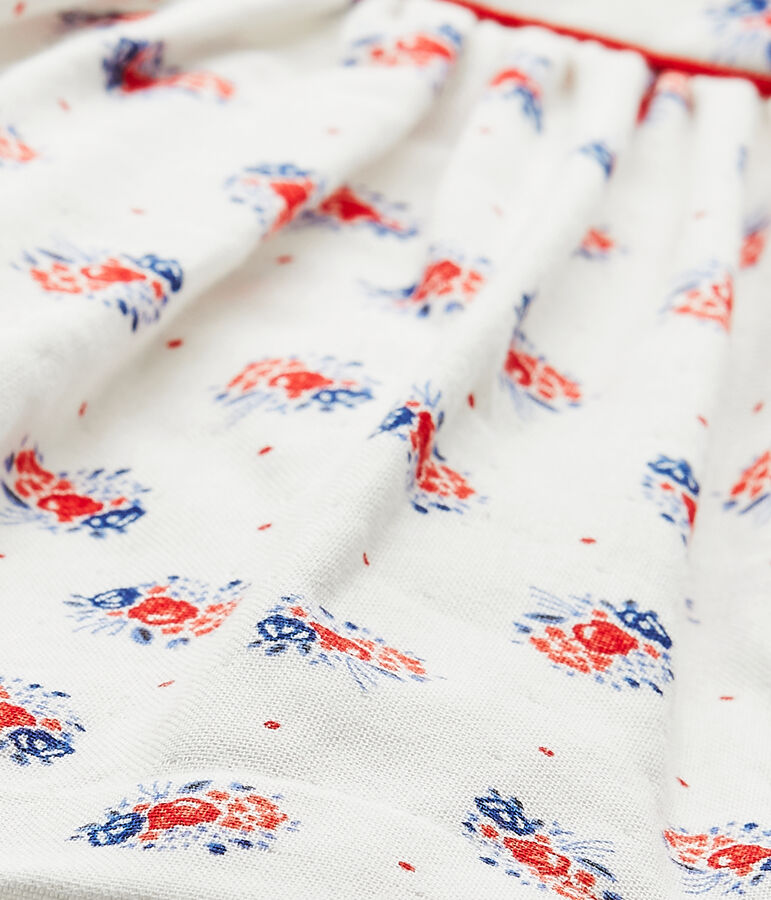 Abito per beb&eacute; femmina in tubique stampato bianco/multicolore