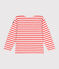 Maglia a righe a maniche lunghe in cotone unisex rosa FLEUR/ SPICY