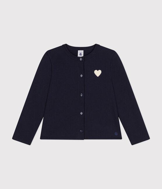 Cardigan in tessuto felpato bambina blu SMOKING