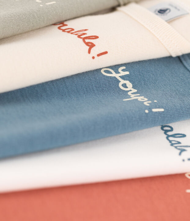 Confezione da 5 body a maniche lunghe Youpi beb&egrave; in cotone multicolore