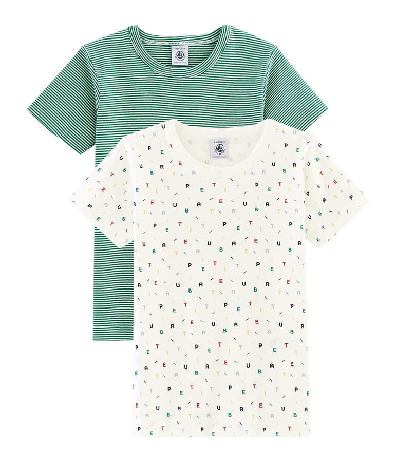 Duo t-shirt bambino maniche corte multicolore