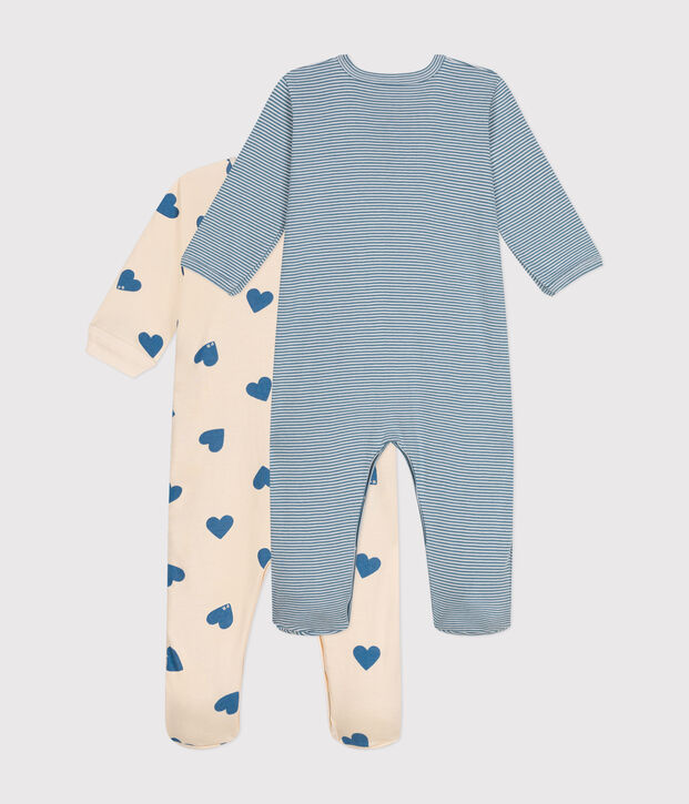 Set 2 pigiami in cotone neonato multicolore