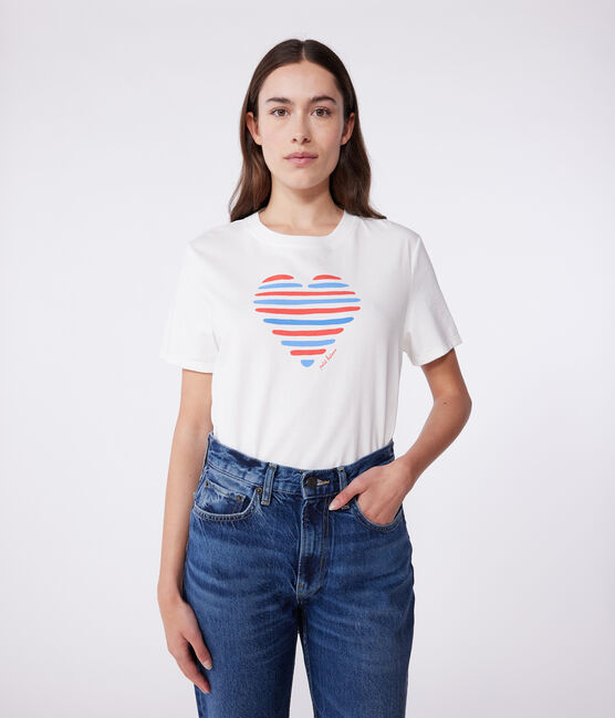 T-shirt donna Le Droit in cotone tinta unita bianco MARSHMALLOW