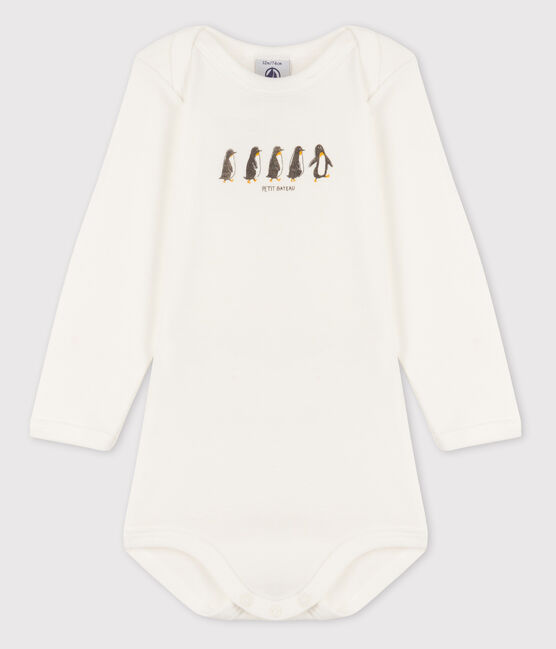 Body manica lunga bebè femmina bianco MARSHMALLOW/giallo BOUDOR