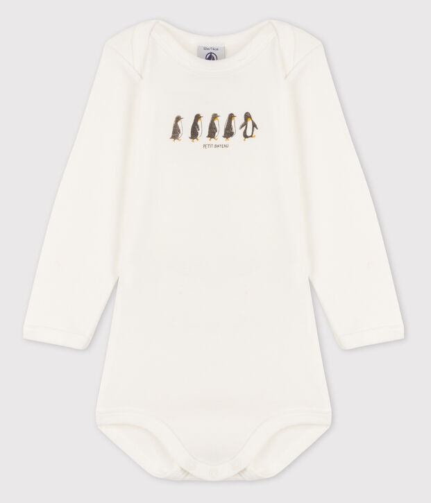 Body manica lunga beb&egrave; femmina bianco/giallo