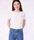Iconica T-shirt da donna con collo da ammiraglio in cotone 