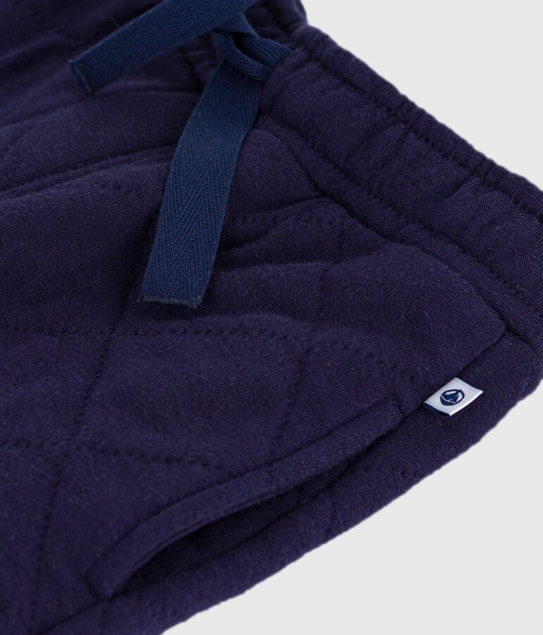 Joggers in cotone tinta unita bambina blu