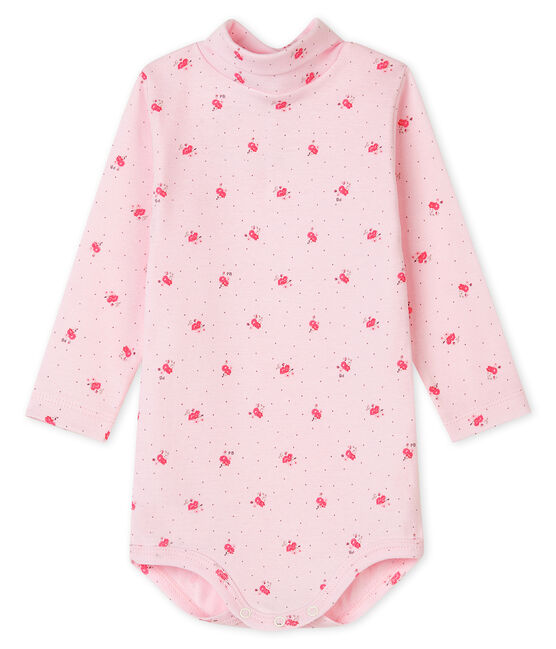 Body manica lunga e dolcevita bebè unisex rosa VIENNE/ CUPCAKE