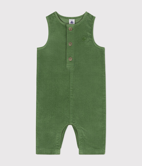 Tutina in velluto neonato verde PALMERAIE