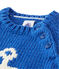 Pull jacquard per bebé maschio blu LIMOGES