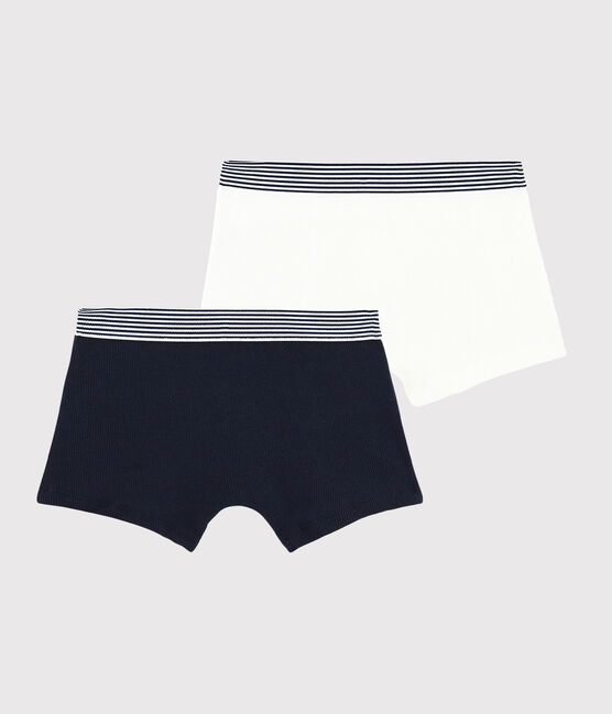 Confezione da 2 boxer bambino in cotone a costine variante 1