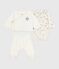 Set 3 pezzi neonato con coprispalle e body con pinguini stampati ecru MILK