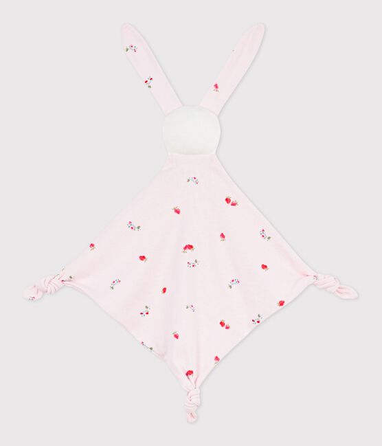 Doudou in cotone con stampa a fiori neonato rosa BARELY/ MULTICO