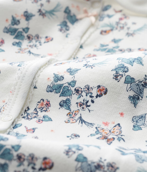 Tutina pigiama bambina bianco/multicolore
