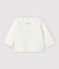 Cardigan bianco a stelle bebè in tubique trapuntato in cotone biologico bianco MARSHMALLOW