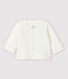 Cardigan bianco a stelle bebè in tubique trapuntato in cotone biologico