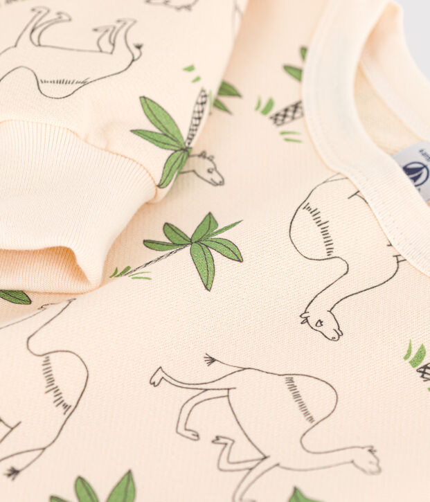 Felpa unisex ecru/multicolore