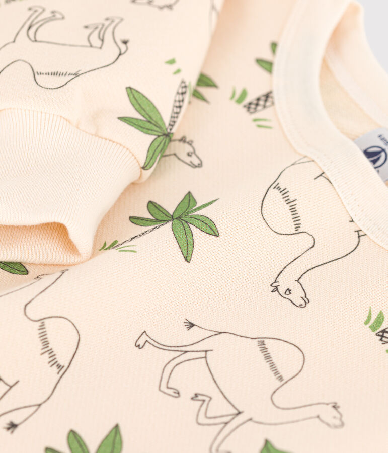 Felpa unisex ecru/multicolore