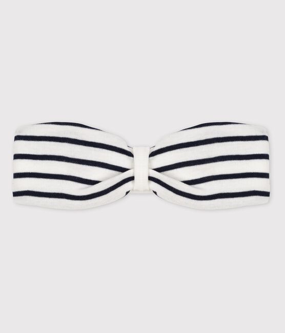 Fascia bebè femmina a righe bianco MARSHMALLOW/blu SMOKING