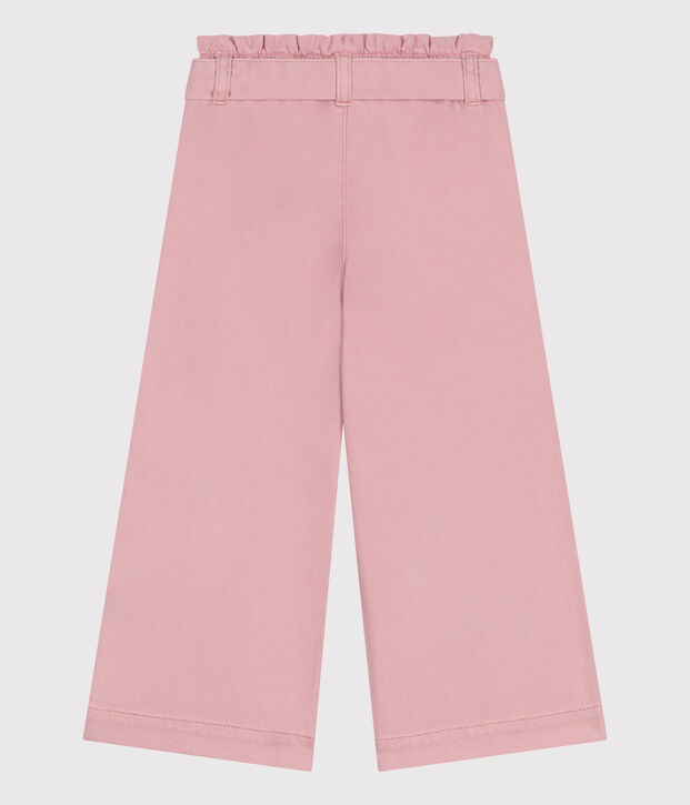Pantaloni in misto cotone e lyocell bambina. rosa