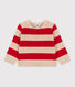 Maglione a righe in maglia di lana e cotone per neonati