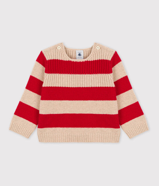 Maglione a righe in maglia di lana e cotone per neonati TRENCH/ STOP