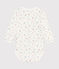 Body incrociati a maniche lunghe in cotone neonato bianco MARSHMALLOW/bianco MULTICO
