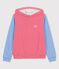 Felpa con cappuccio in cotone BIO Donna rosso PEPS/bianco MARSHMALLOW