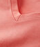 T-shirt TAGLIO REGULAR scollo a V in cotone bio Donna rosa PAPAYE