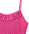 Costume da bagno bambina intero a pois rosa PETUNIA/bianco MARSHMALLO
