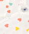 Pigiama in cotone a cuori neonato bianco MARSHMALLOW/bianco MULTICO