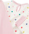 Camicia da notte a manica lunga con cuori bambina in jersey double face bianco MARSHMALLOW/bianco MULTICO