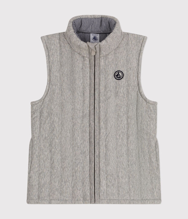Gilet senza maniche in tubique bambina/bambino grigio