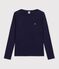 T-shirt a maniche lunghe con scollo a barca in cotone donna SMOKING