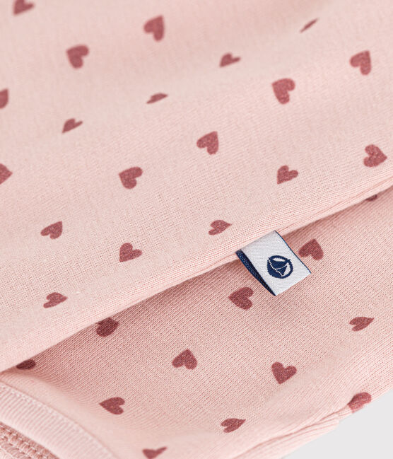 Pigiama in cotone con stampa neonato rosa SALINE/ ROSEWOOD